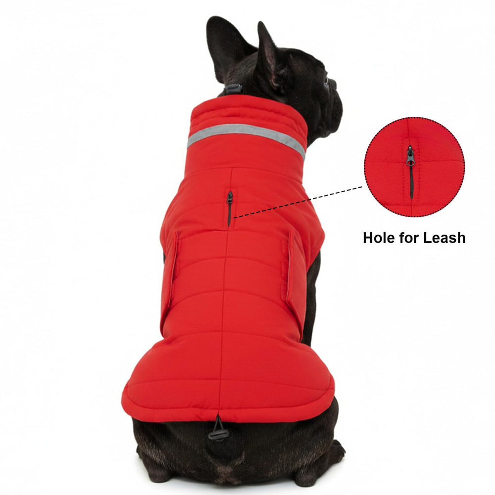 Mklhgty cuello alto ajustable mantiene al perro cómodo y protegido del viento