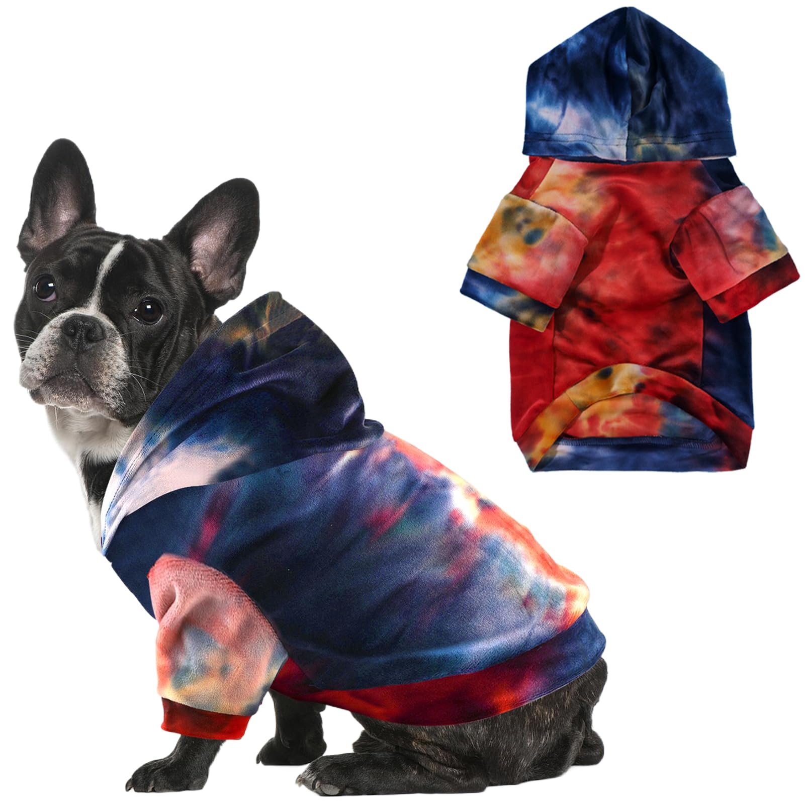 Detalle de costuras duraderas de la sudadera Mklhgty para mascotas.