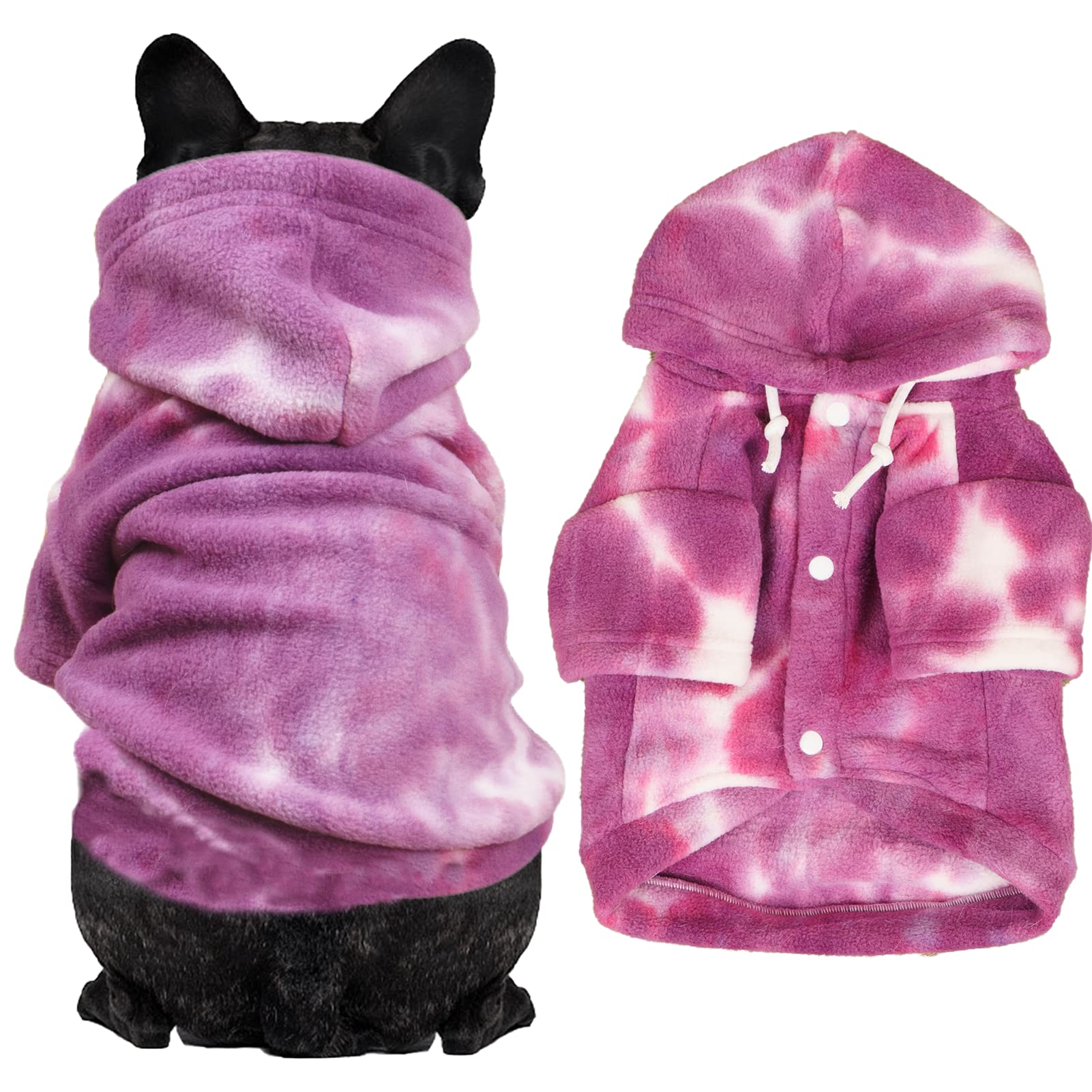 Mklhgty sudadera para perro con cierre de botones, fácil de colocar.