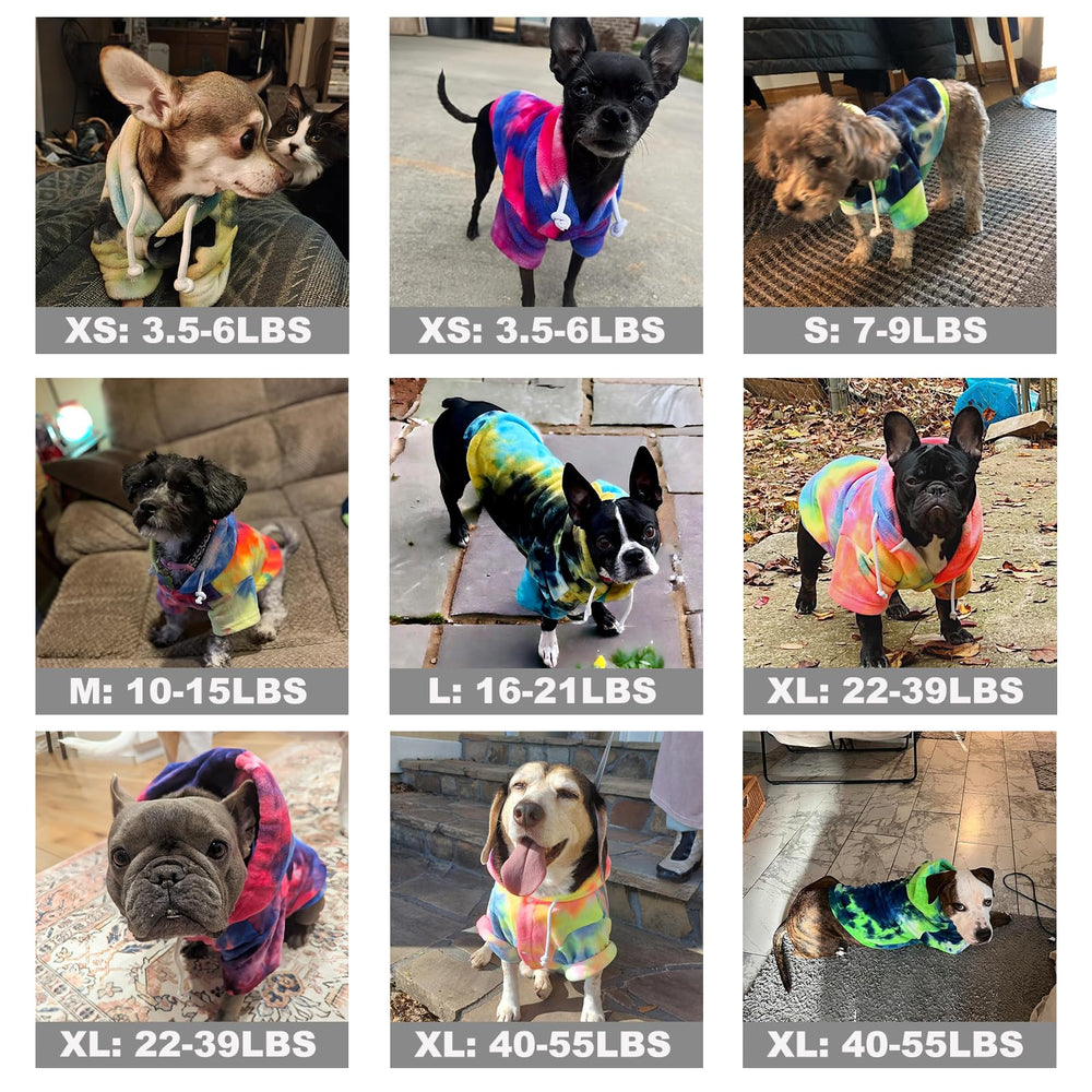 Mklhgty sudadera para perro con espalda, estampado multicolor que añade estilo y abriga