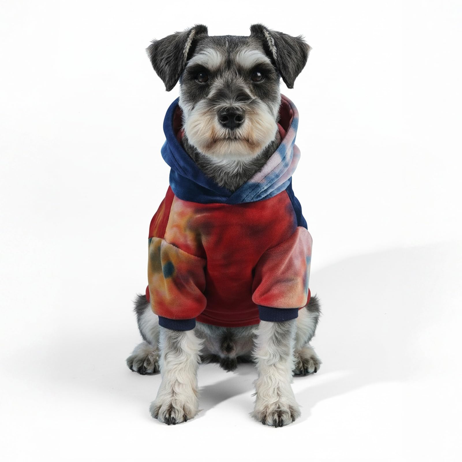 Sudadera Mklhgty para perro con estampado multicolor, suave y cómoda para paseos.