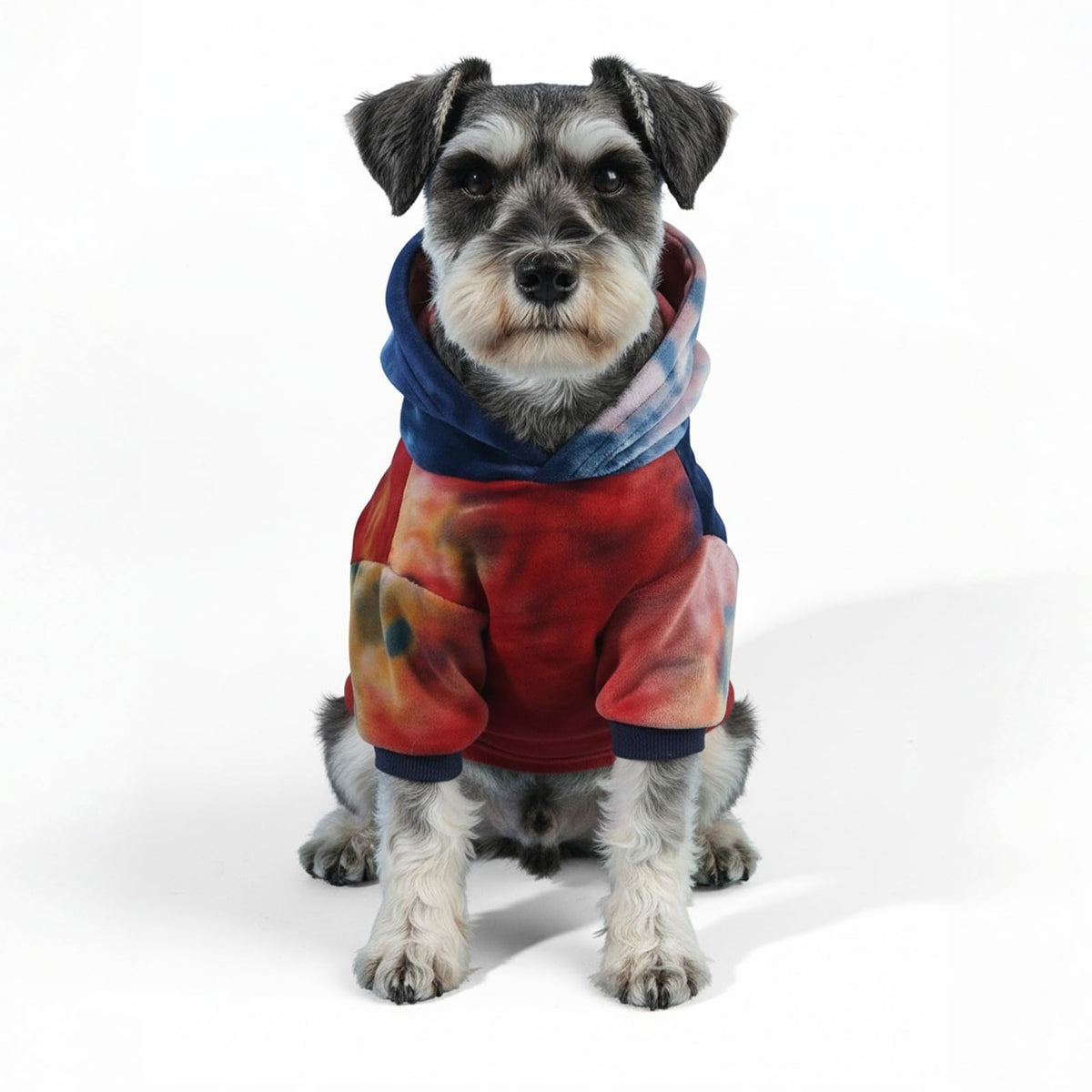 Sudadera Mklhgty para perro con estampado multicolor, suave y cómoda para paseos.