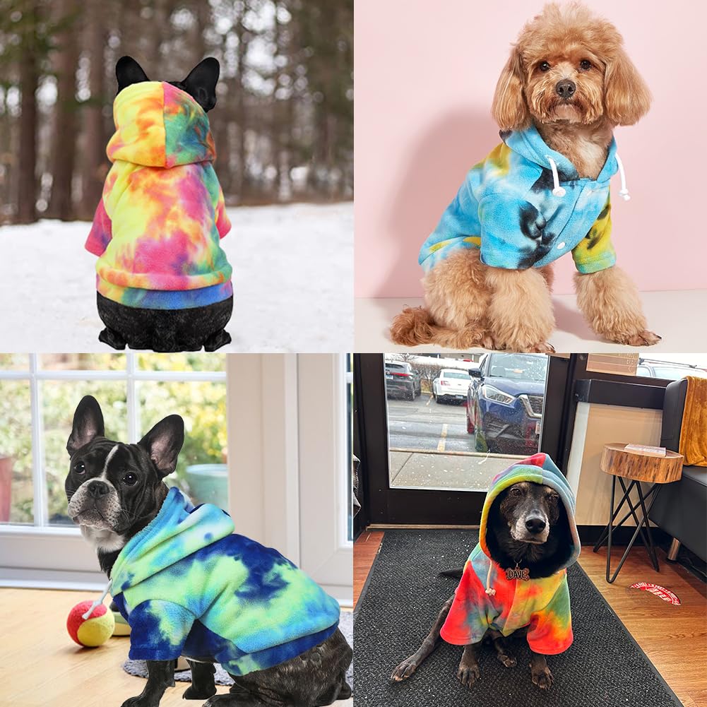 Mklhgty sudadera para perro pequeño con capucha y zona de abdomen alta.