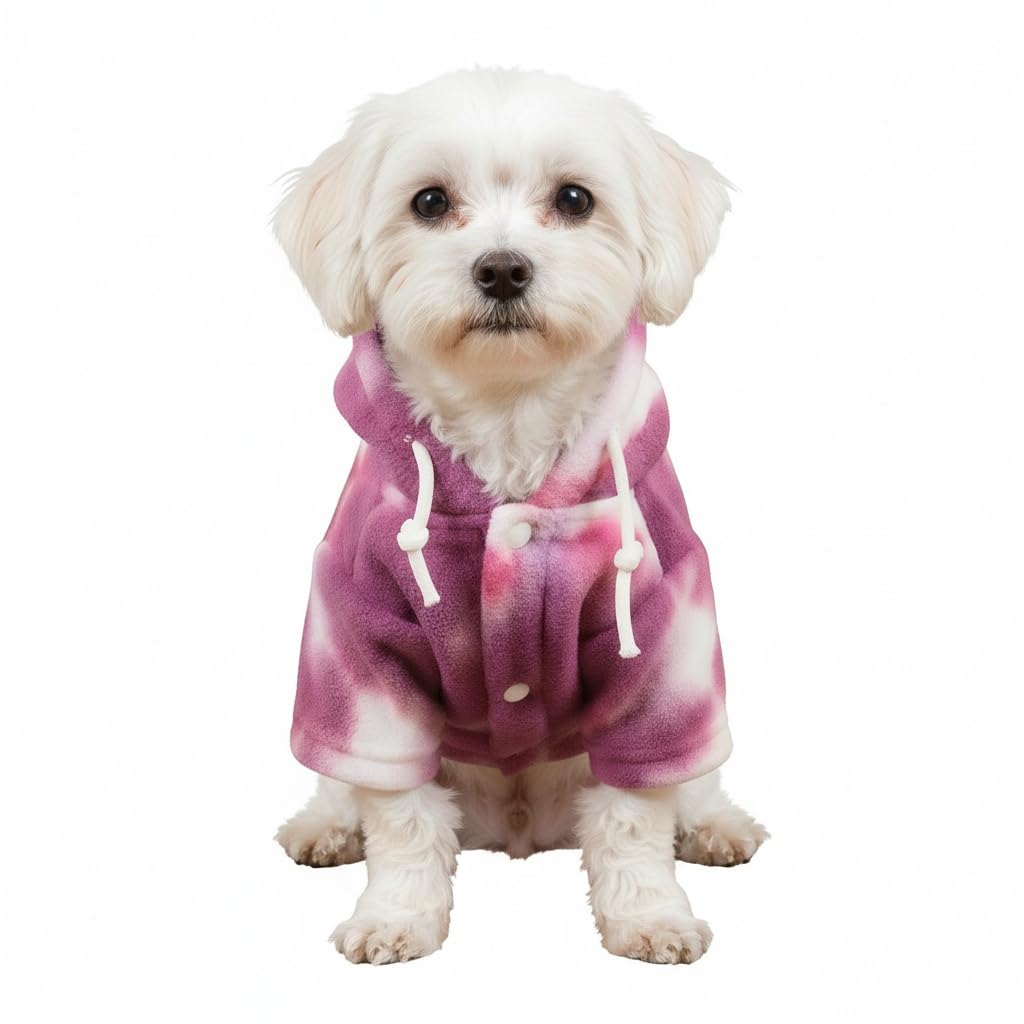 Mklhgty Sudadera para perros pequeños, cierre de botones para poner y quitar fácilmente.