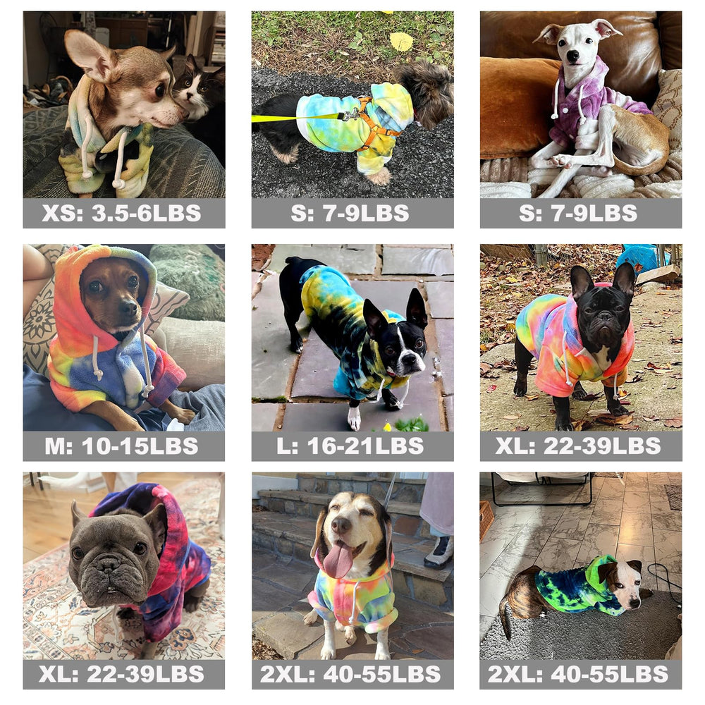 Mklhgty sudadera para perro dorso: diseño multicolor para fotos.