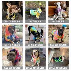Mklhgty sudadera para uso diario con estilo tie-dye para perros