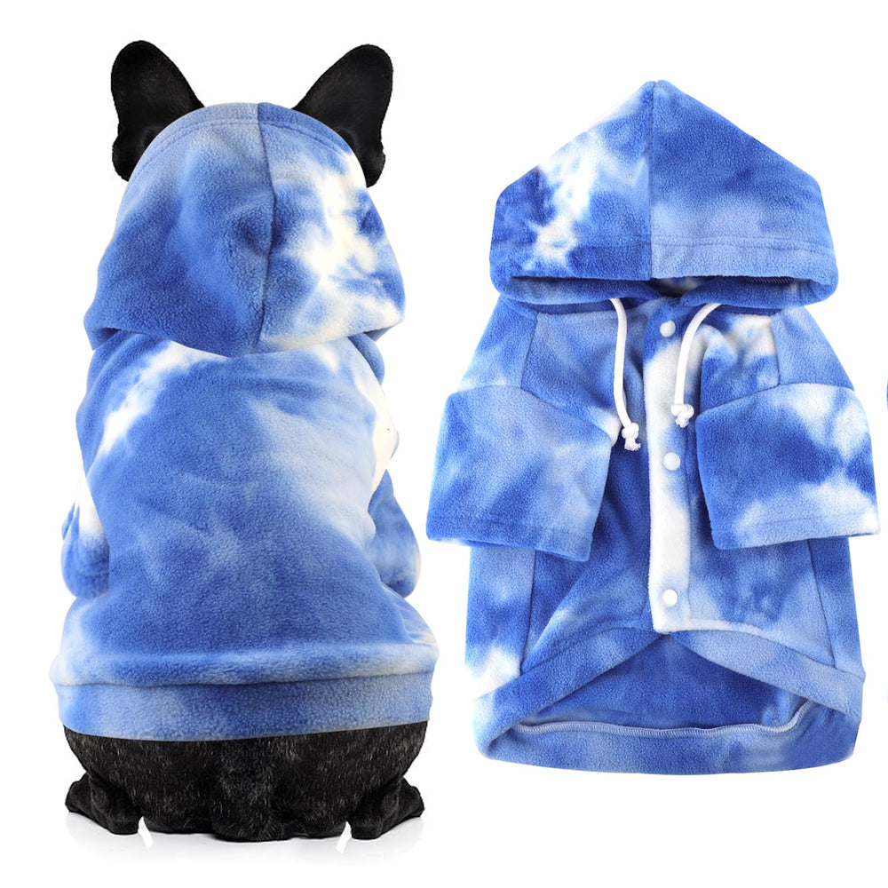 Mklhgty hoodie de perro tie-dye capucha, protege orejas del frío
