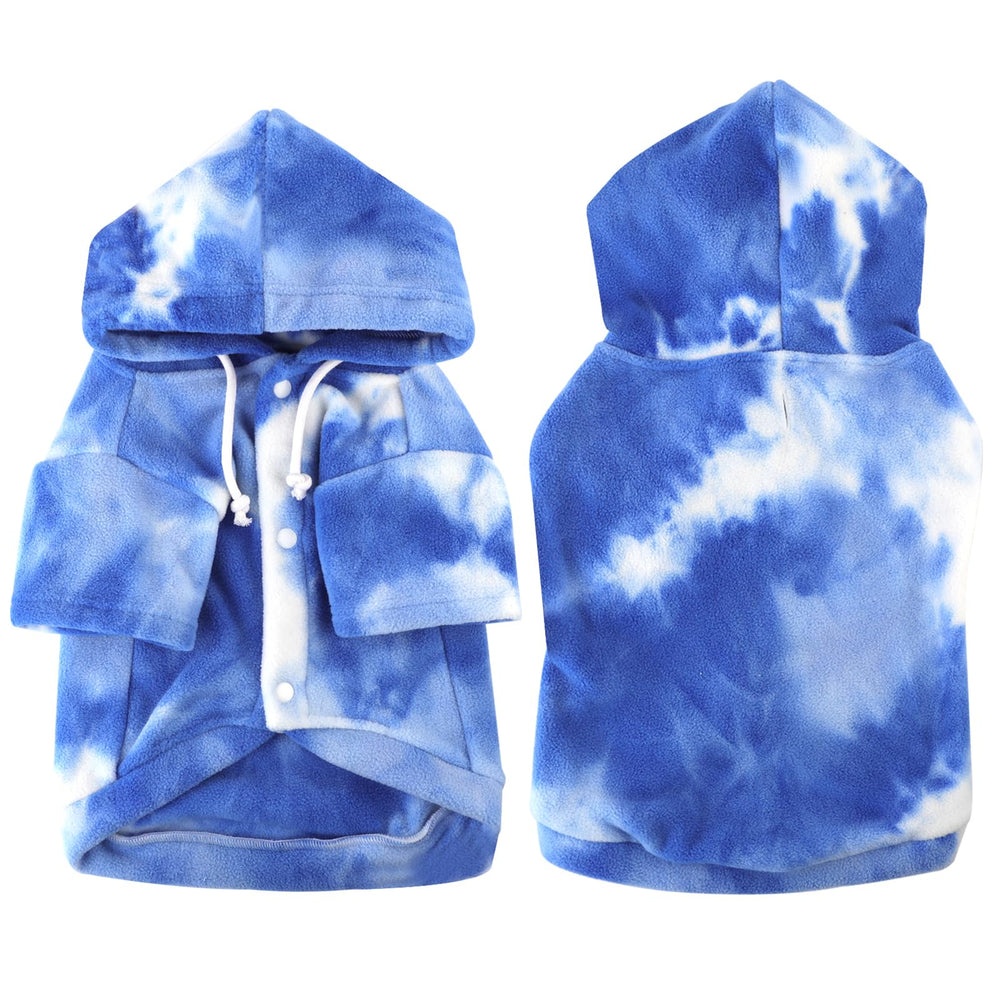Mklhgty hoodie de perro tie-dye diseño colorido, ideal para fiestas