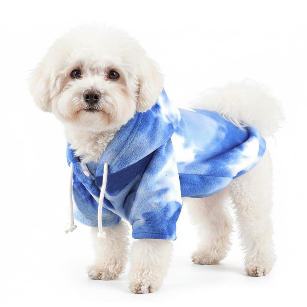 Mklhgty hoodie de perro tie-dye vista frontal, suave para uso diario