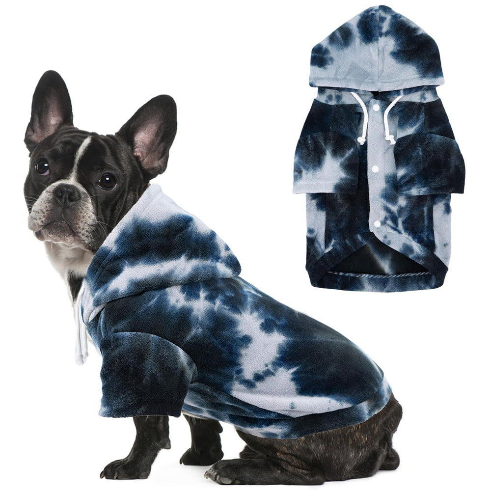 Mklhgty sudadera con capucha Tie-Dye para perros: capucha ajustable para mayor comodidad.