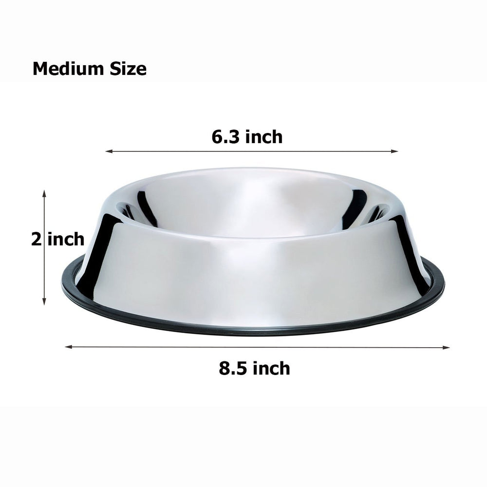 Mlife bol perro acero inoxidable con base antideslizante para más estabilidad.