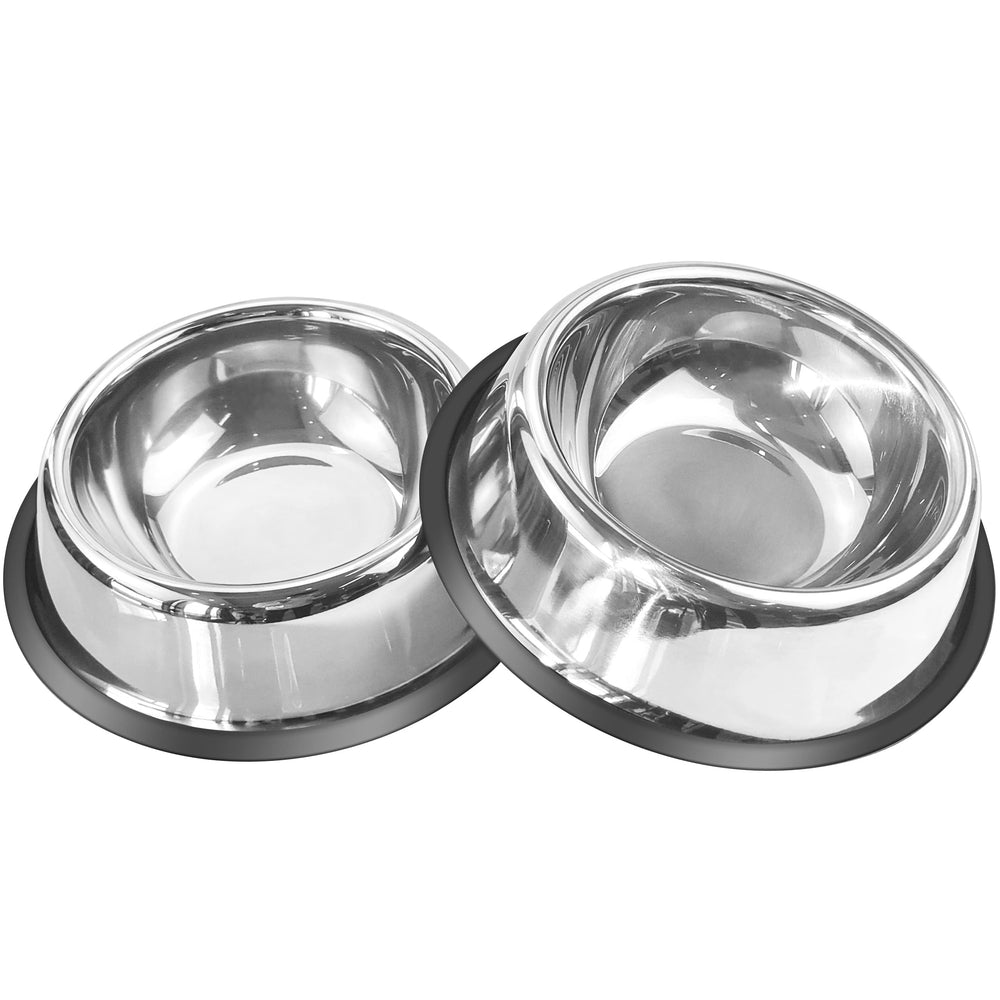 Mlife cuenco para perros de acero inoxidable con base de goma, anti-vuelco.