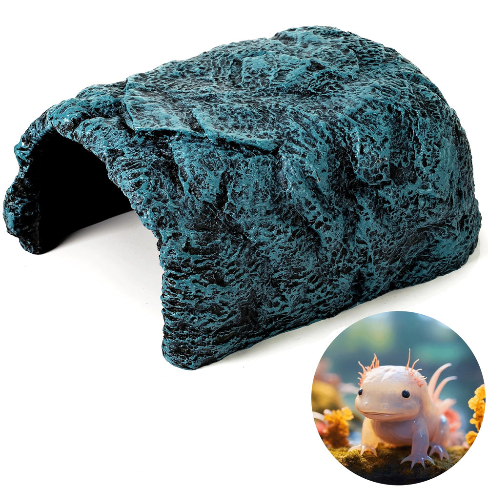MM PET SUPPLIES cueva escondite para acuario en resina, refugio seguro para peces.