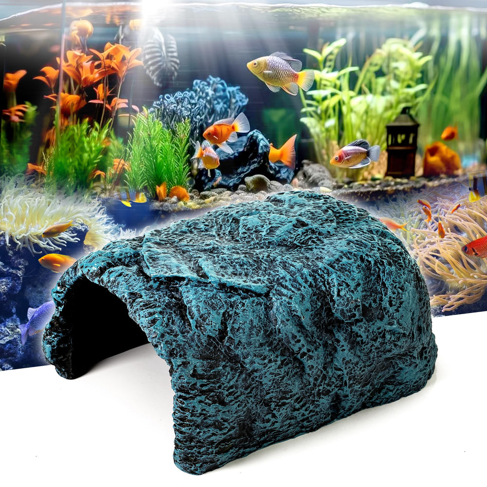 MM PET SUPPLIES cueva-resina para acuario, ayuda a simular hábitats.