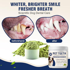 MNQAXZ Polvo dental mezclado con comida húmeda para limpieza diaria