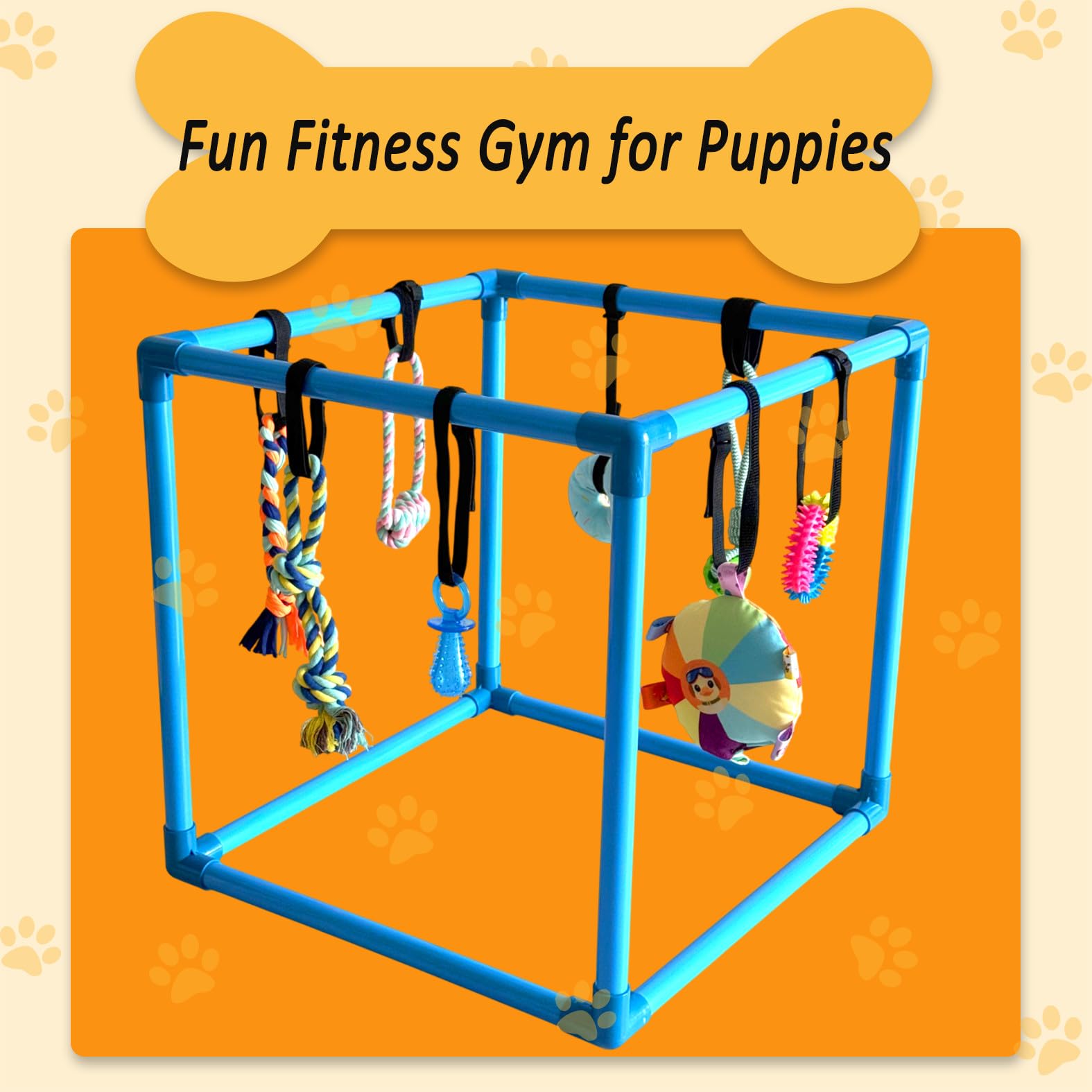 Mnubsrva juguetes colgantes ocho piezas para cachorros, estimulando juego interactivo.