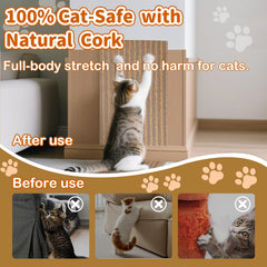 Mocherpion diseño natural corcho cartón para gatos