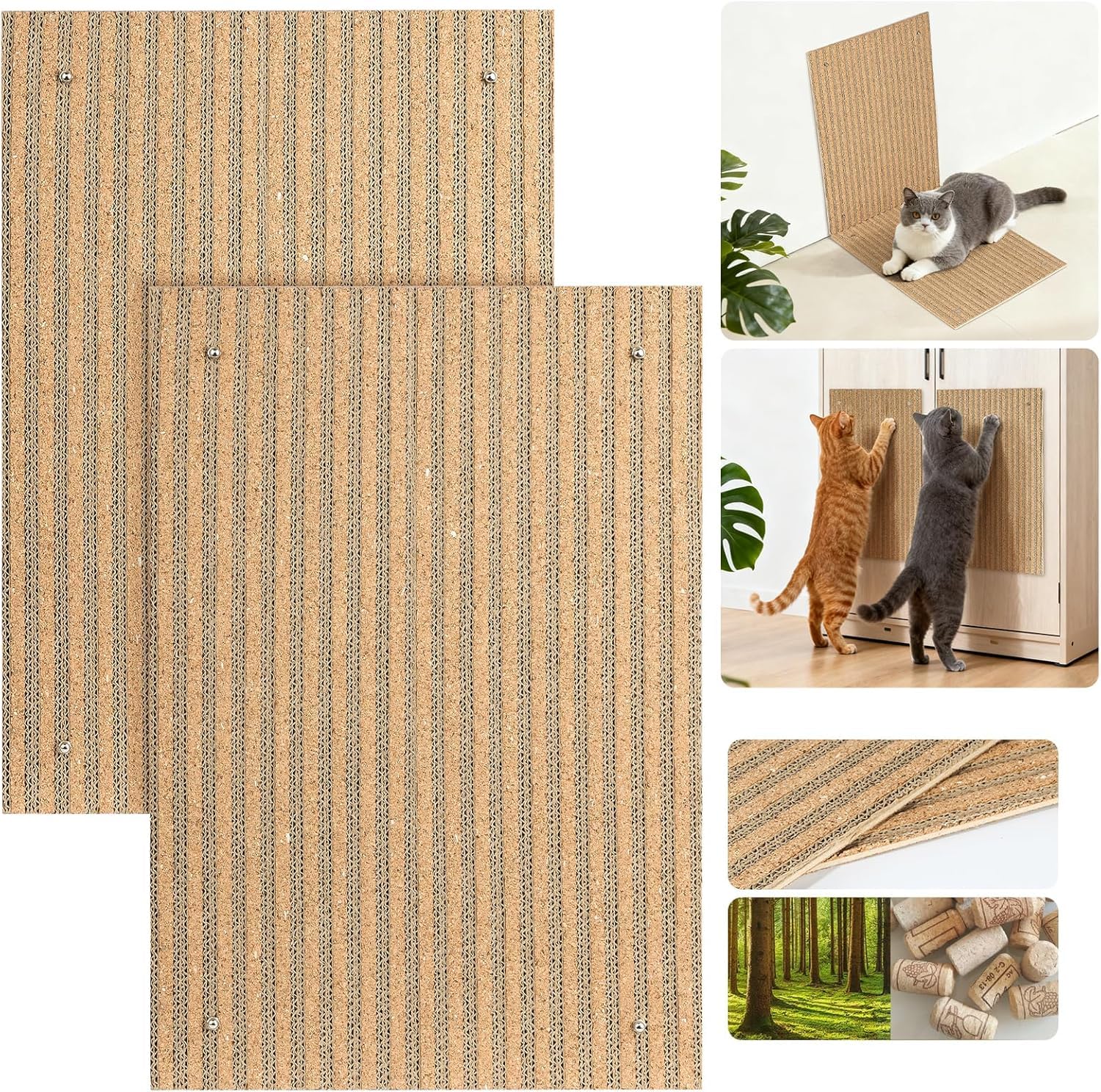 Mocherpion rascador de gato en pared de corcho protege muebles