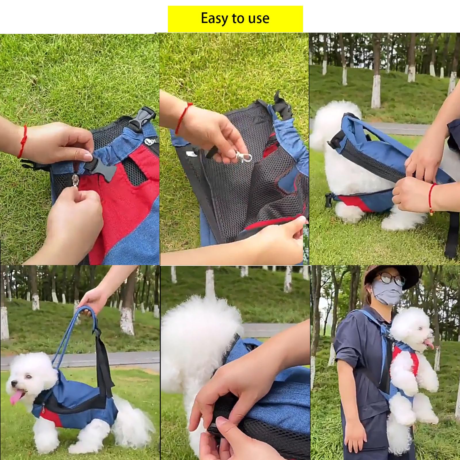Mochila Genérica para mascotas: paneles de aire que mejoran la ventilación.