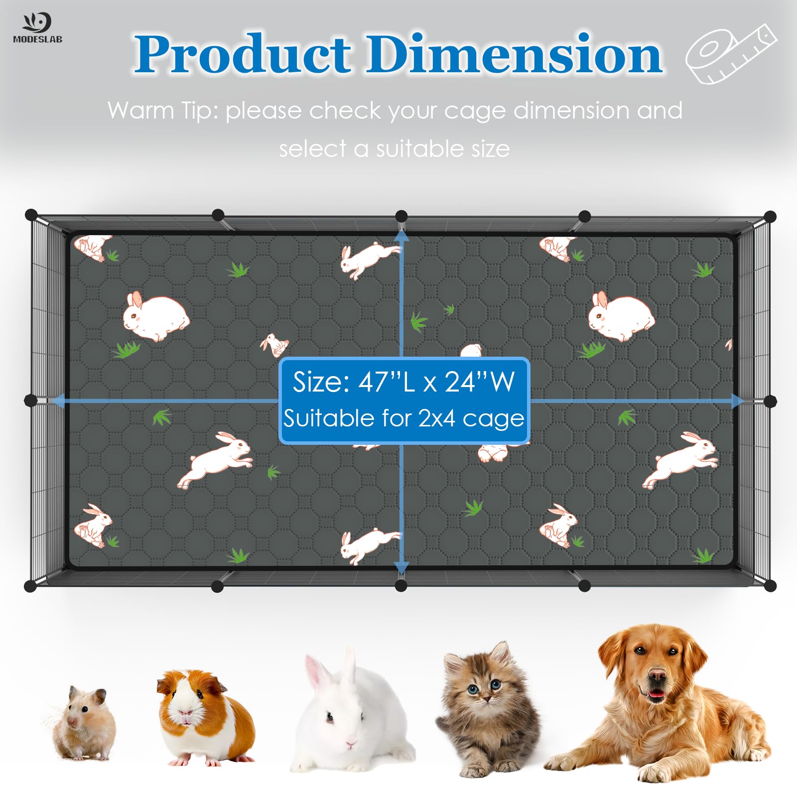 MODESLAB alfombrilla-absorbente-lavable-cobaya: comodidad y limpieza duraderas.
