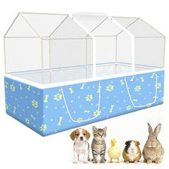 MODESLAB jaula-conejos 48x24, vista general para observar mascotas con seguridad.