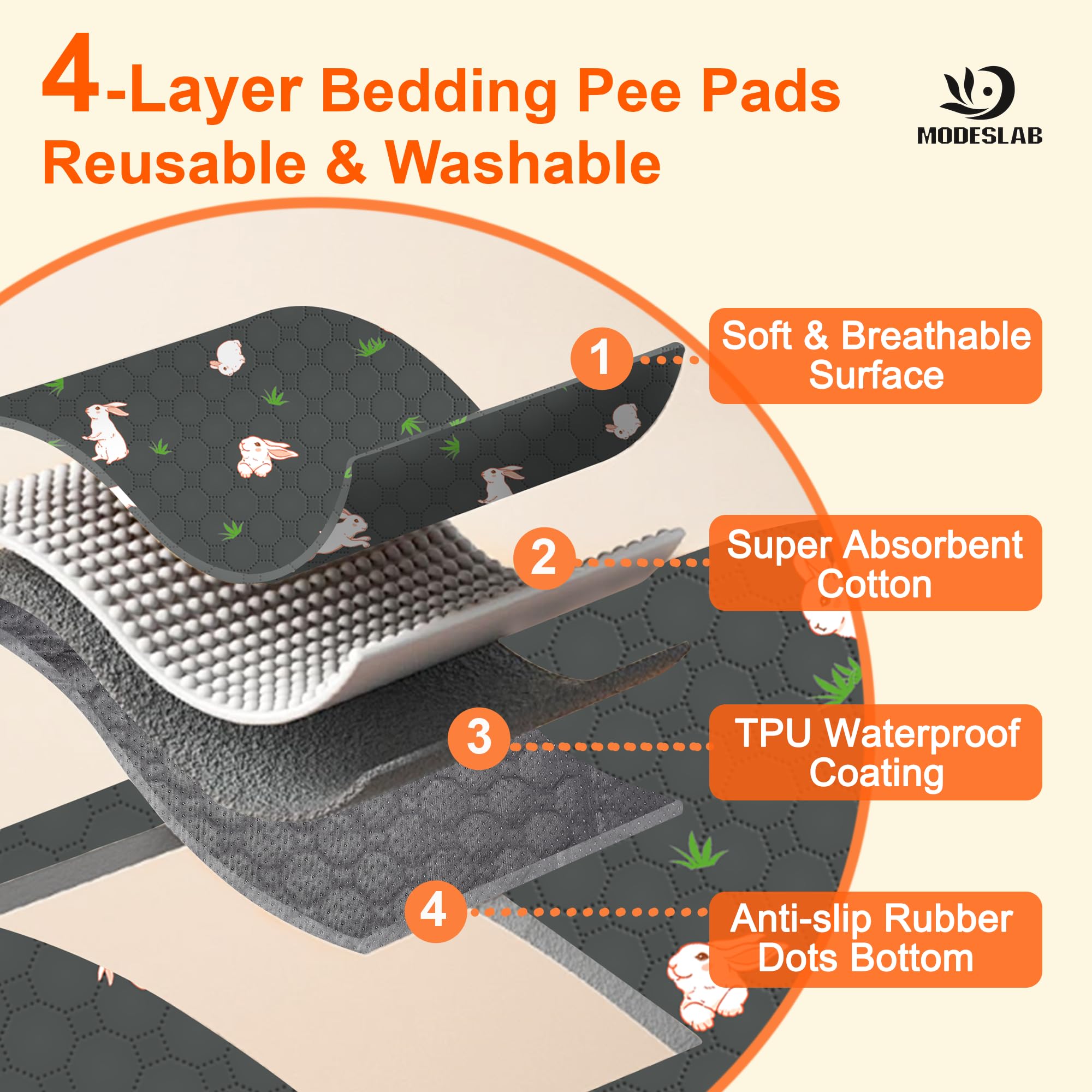 MODESLAB liner absorbente de tejido cuadriculado.