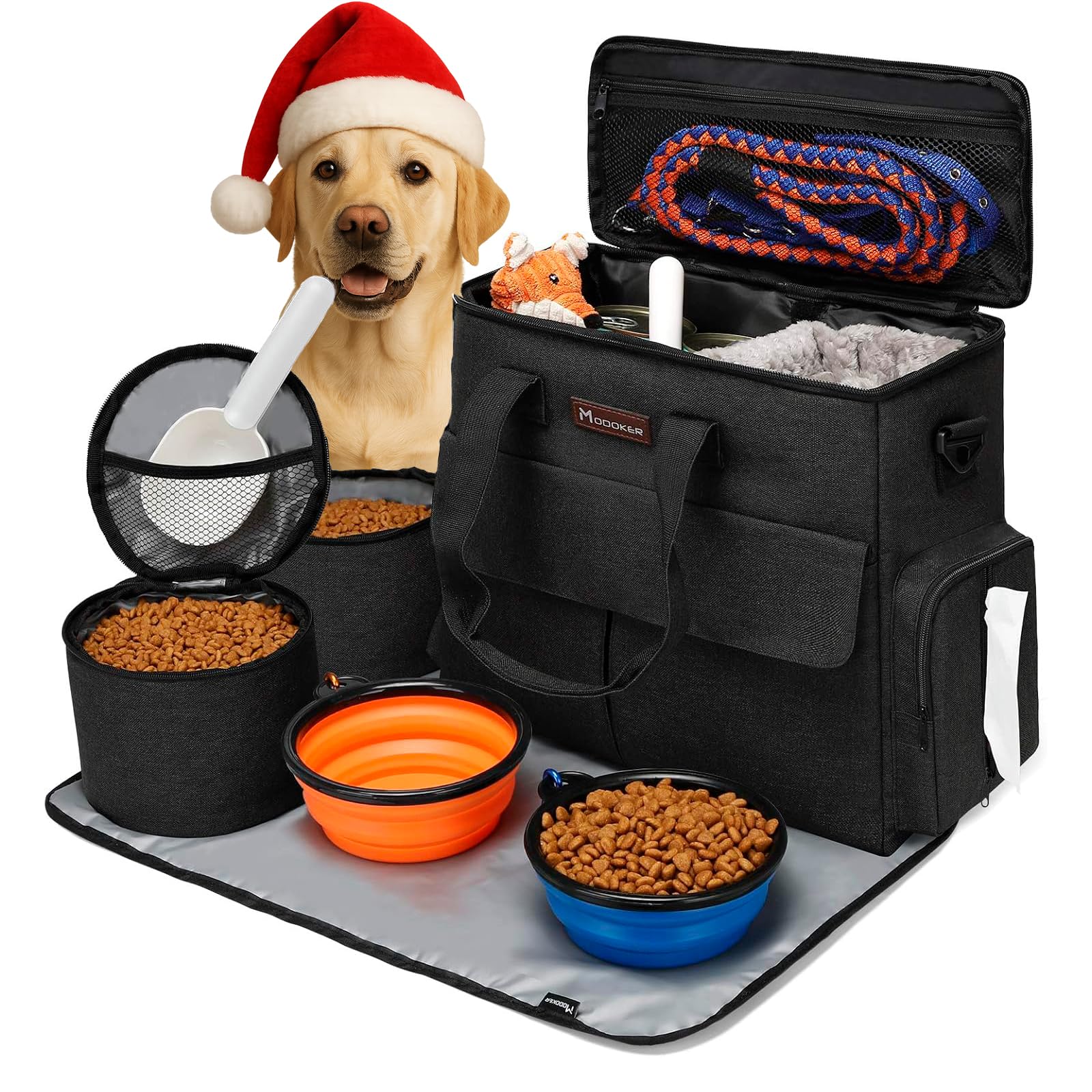 Modoker bolsa de viaje para perros con organizador, ideal para mantener accesorios ordenados.