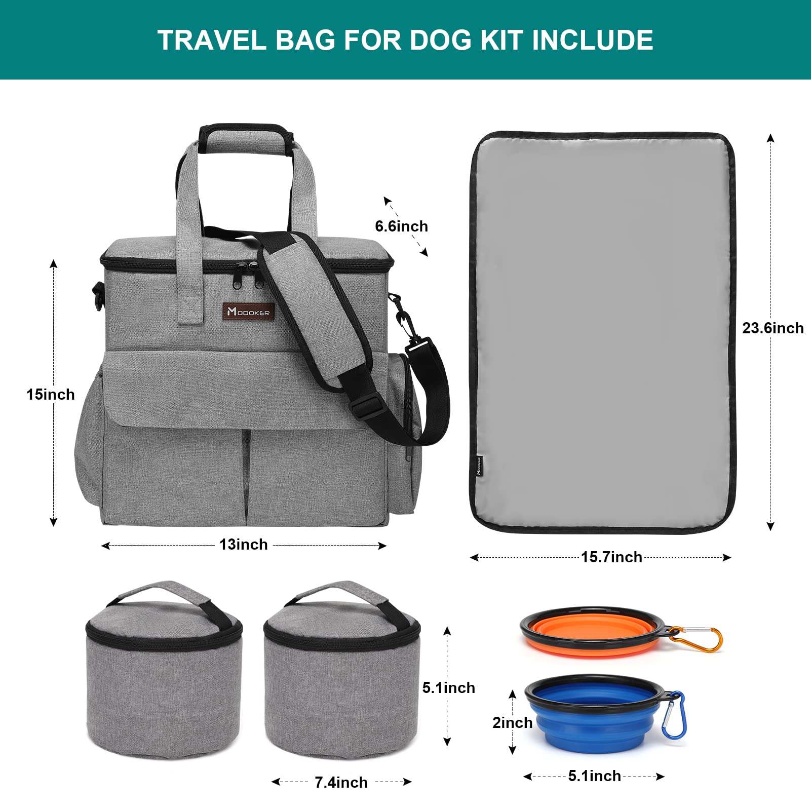 Modoker contenedores-alimentos-para-perro para porciones y frescura