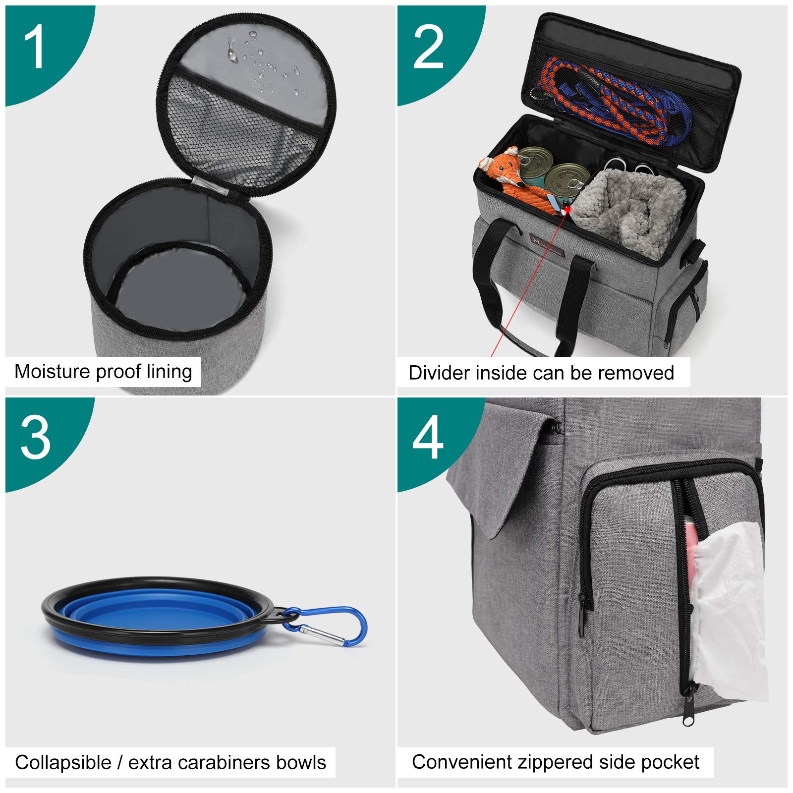 Modoker interior-amplio-con-compartimentos mantiene ordenado el contenido