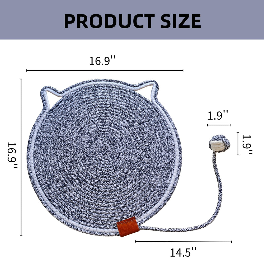 MoeQOassis: rascador redondo para gatos en suelo, ideal como cama ligera y zona de rascar.