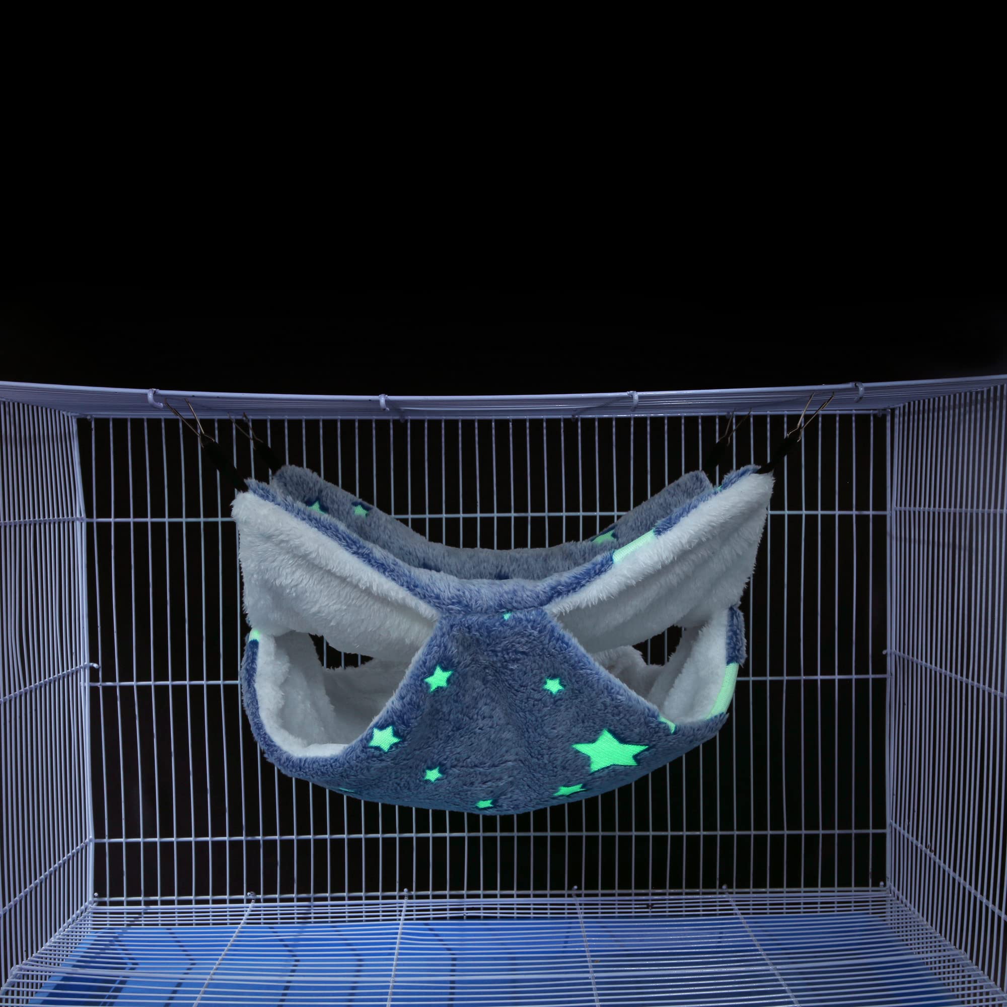Mogoko dimensiones útiles: hamaca 11.8x11.8 y túnel 17.7 pulgadas para dos mascotas
