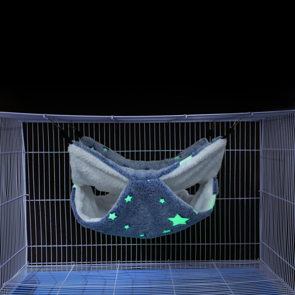 Mogoko dimensiones útiles: hamaca 11.8x11.8 y túnel 17.7 pulgadas para dos mascotas
