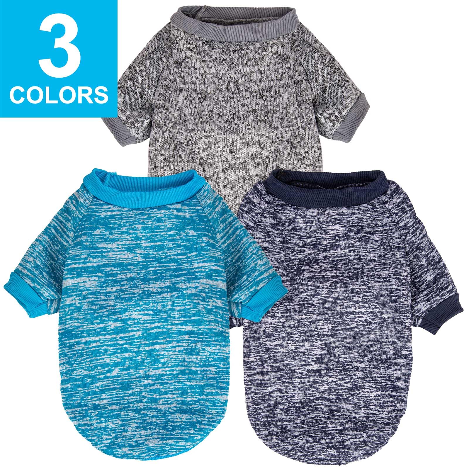 MOIRIG tres-pack sudaderas perro azul marino: ajuste cómodo para paseos.