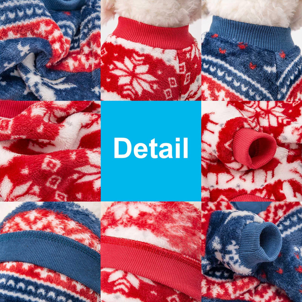 MOIRIG sudadera en rojo y navy con diseño festivo de invierno