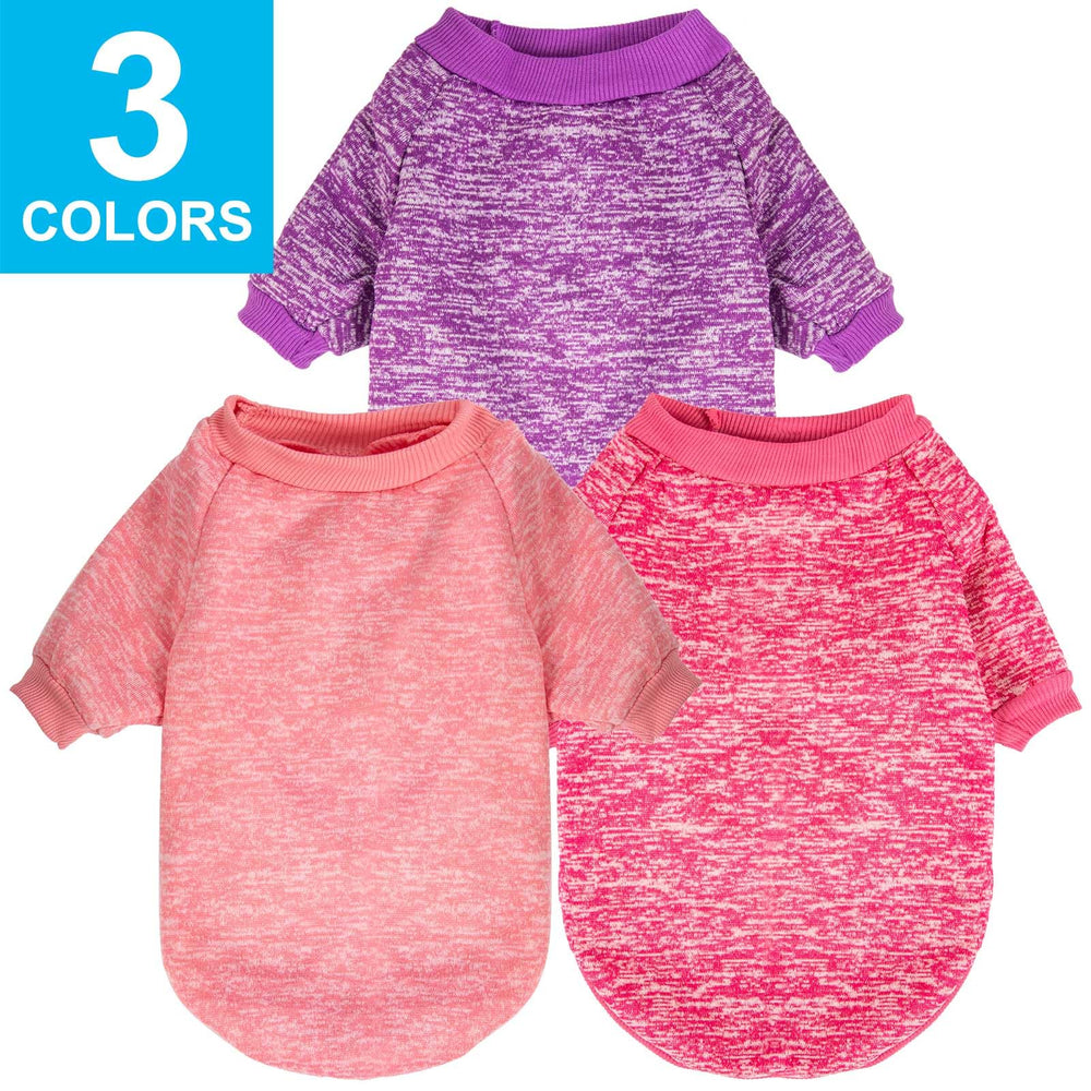 MOIRIG sudadera para perros Pack-3 púrpura, cómodo abrigo para días fríos.