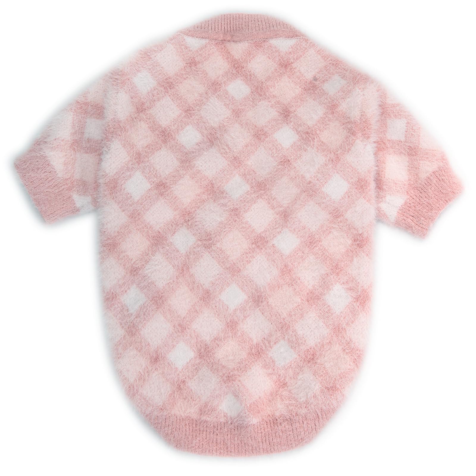 Detalle tejido suave de la sudadera MOIRIG para perro pequeñ0 rosa