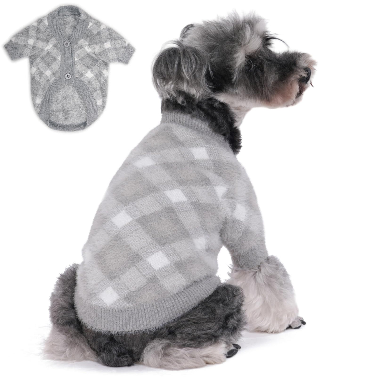 MOIRIG suéter para perro pequeño frente, ideal para paseos en frío