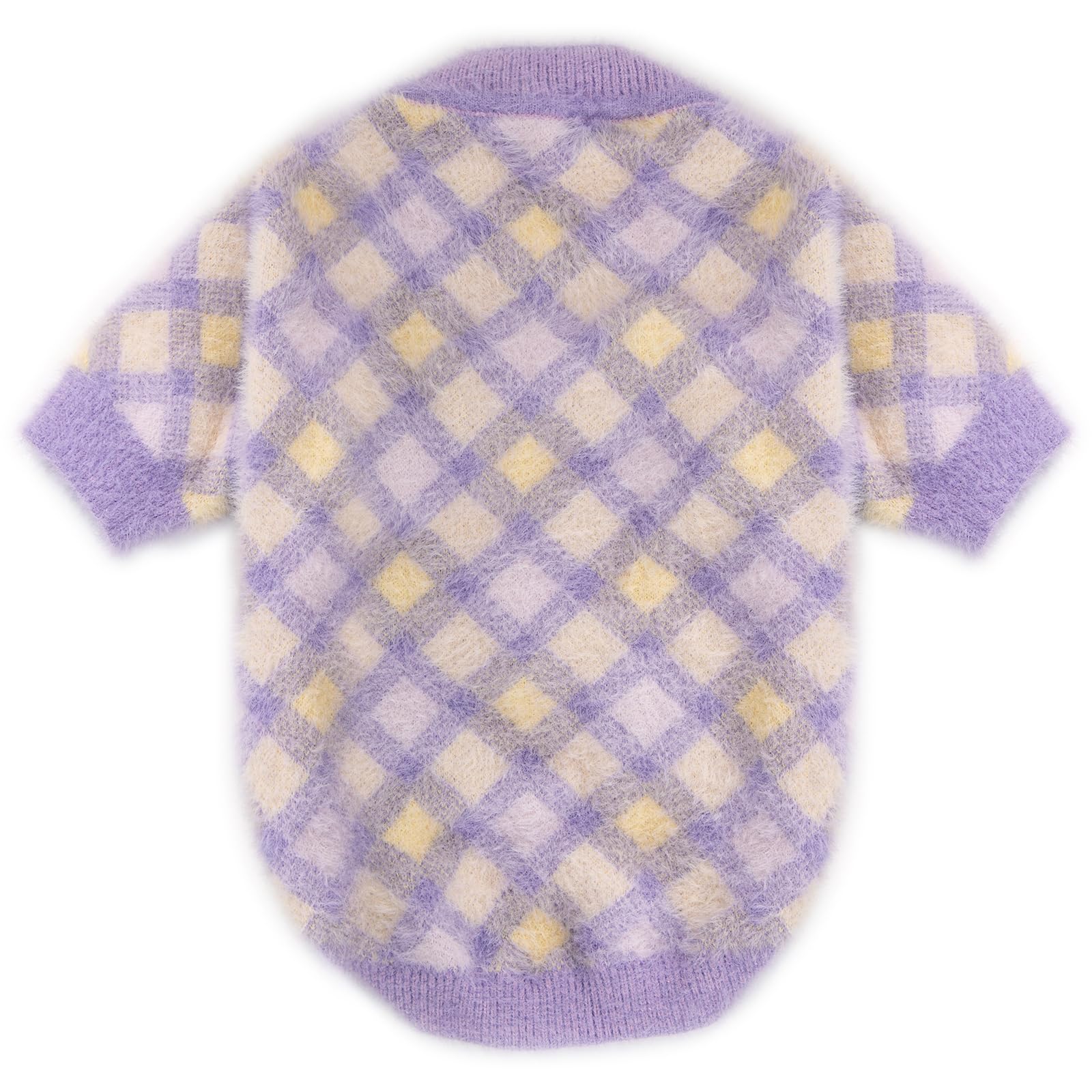 MOIRIG suéter para perro pequeño morado, interior suave y cómodo para días fríos.