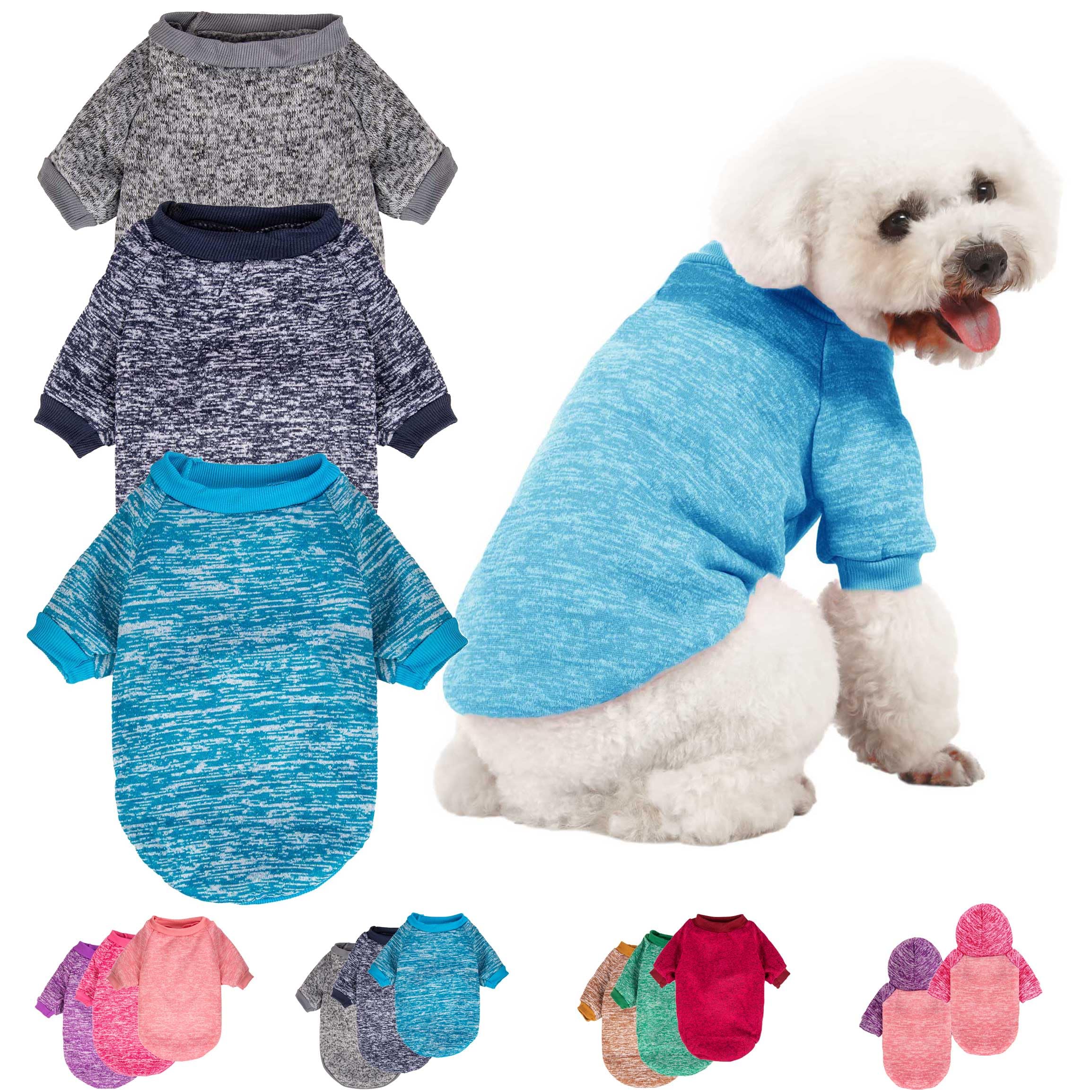 MOIRIG tres sueteres para perro en gris, ideal para dias frios