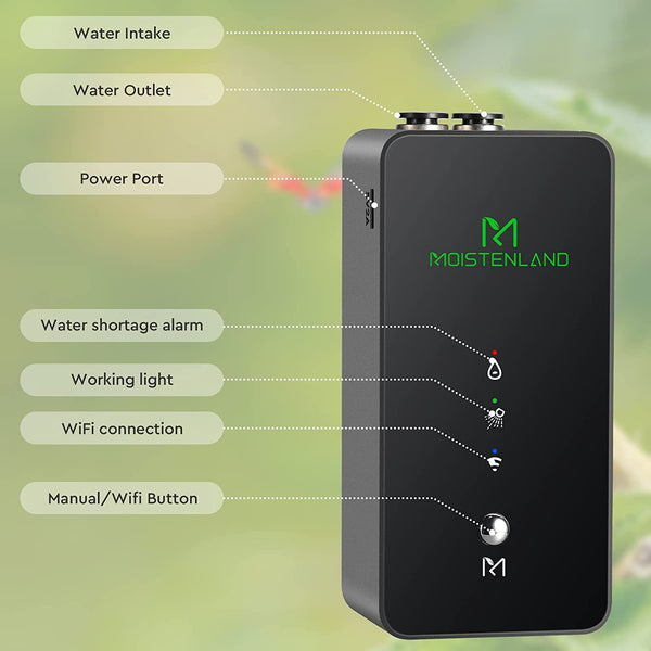 Moistenland mister pulverizacion terrario: ajuste de frecuencia