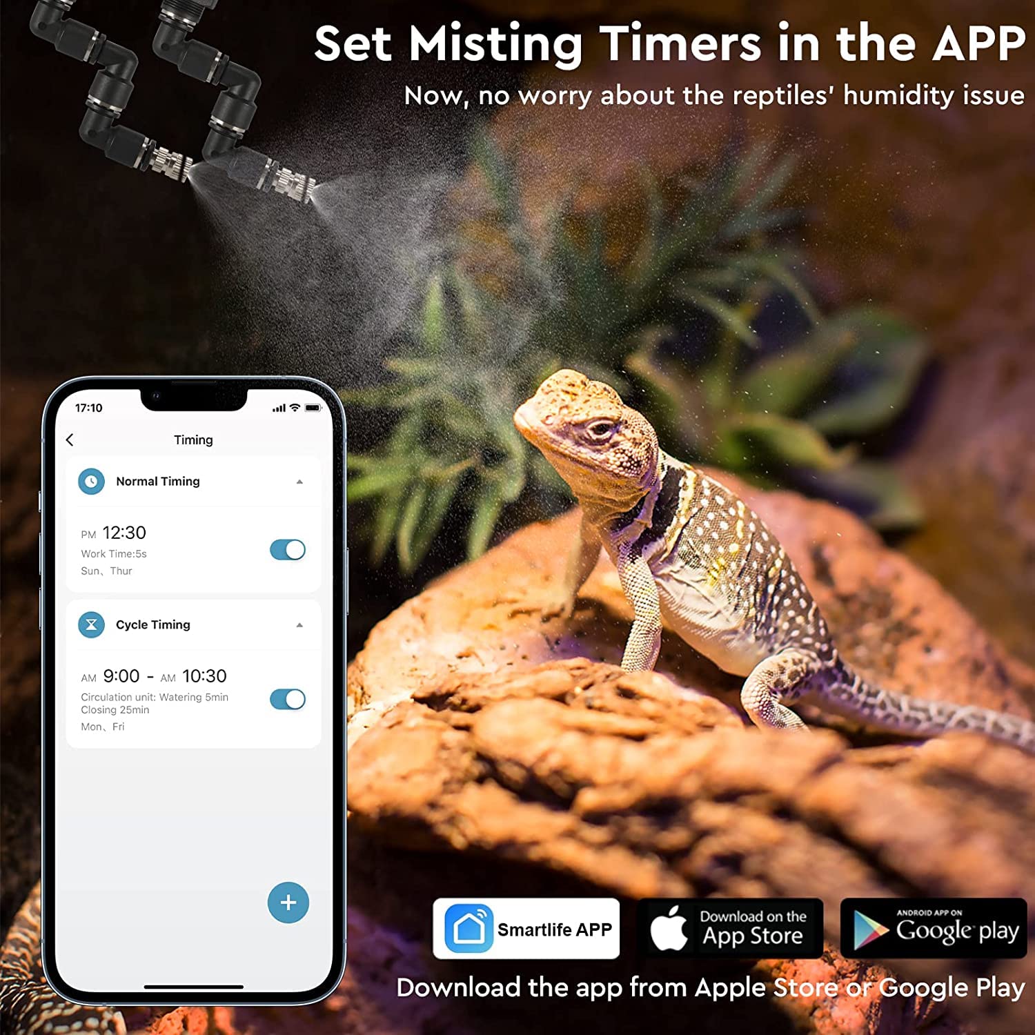 Moistenland mister: alertas útiles desde la aplicación