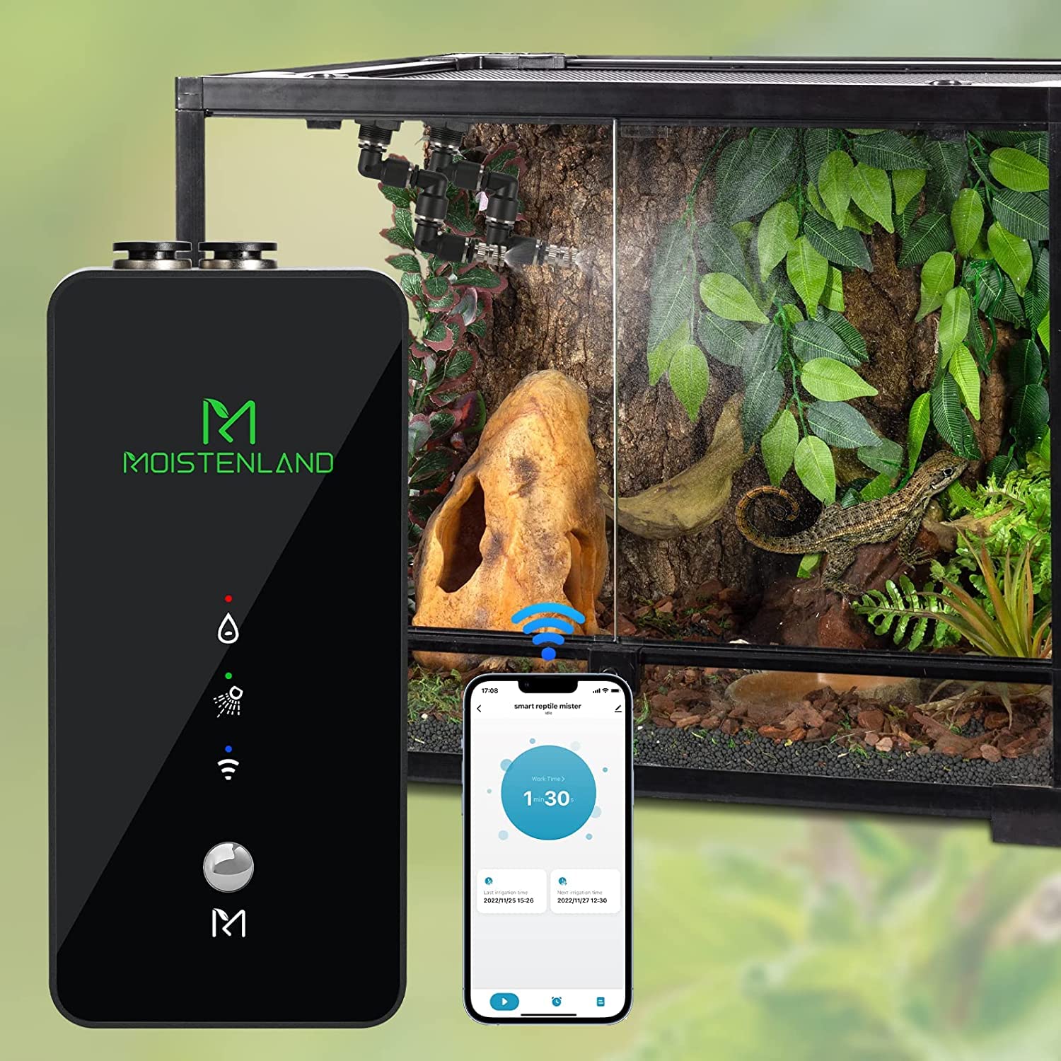 Moistenland mister wifi terrario: control remoto para humedad estable