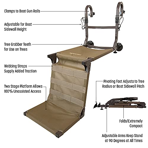 Momarsh Ramp Stand: pies pivotantes ofrecen estabilidad en terrenos irregulares.