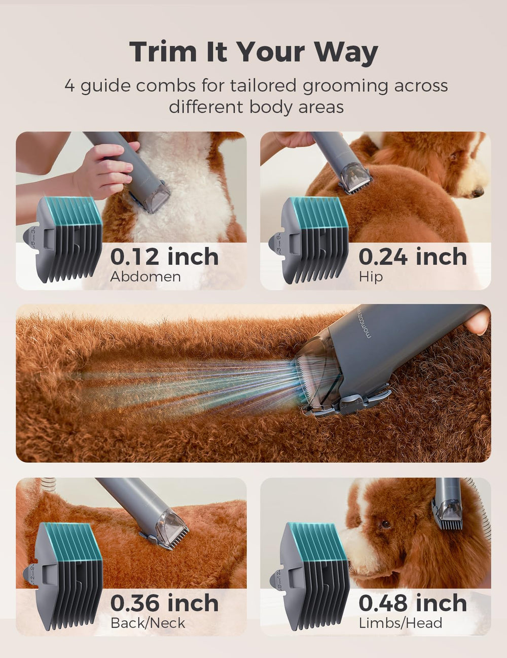 MomcozyPet FurEase, filtración de 3 capas, atrapa micro partículas para un aire más limpio.
