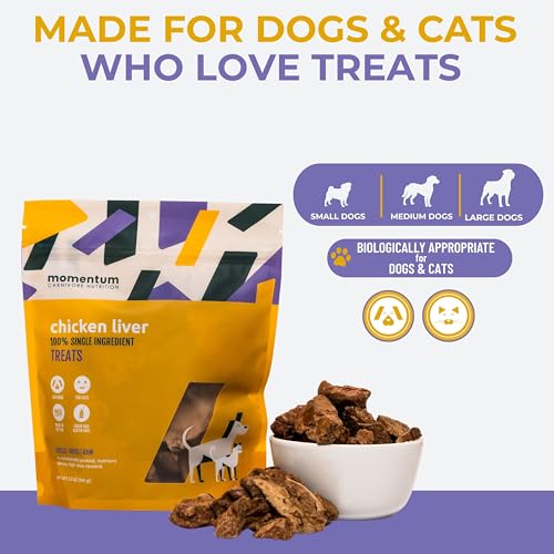 Momentum Carnivore Textura crujiente liofilizado – snack alto en proteína para mascotas