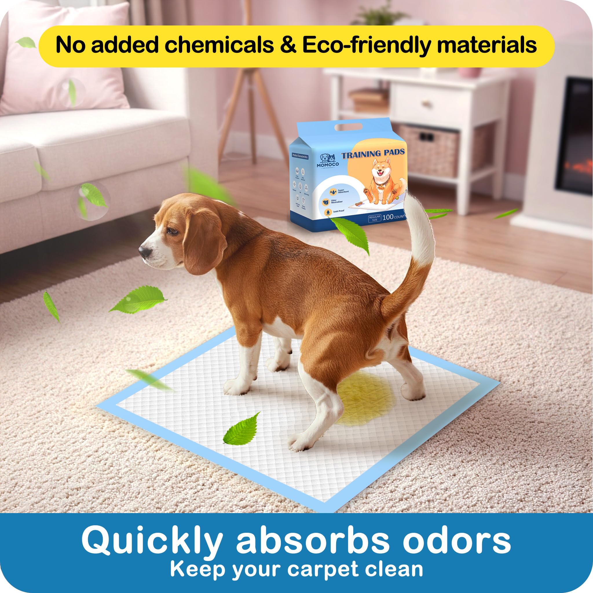 MoMoCo Puppy Pads para perros y mascotas: uso diario seguro