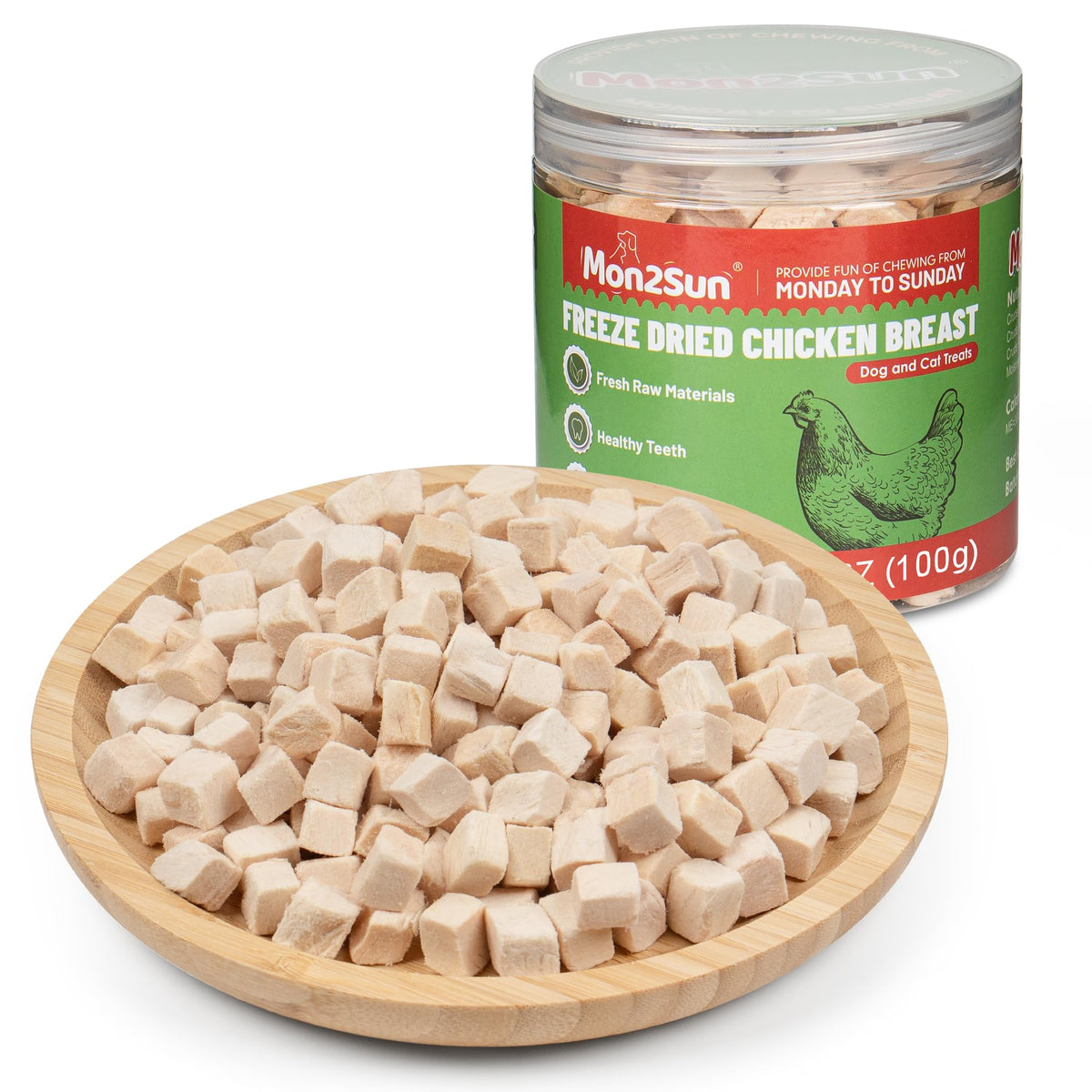 MON2SUN cubos de pollo liofilizados, premio ideal para entrenamiento