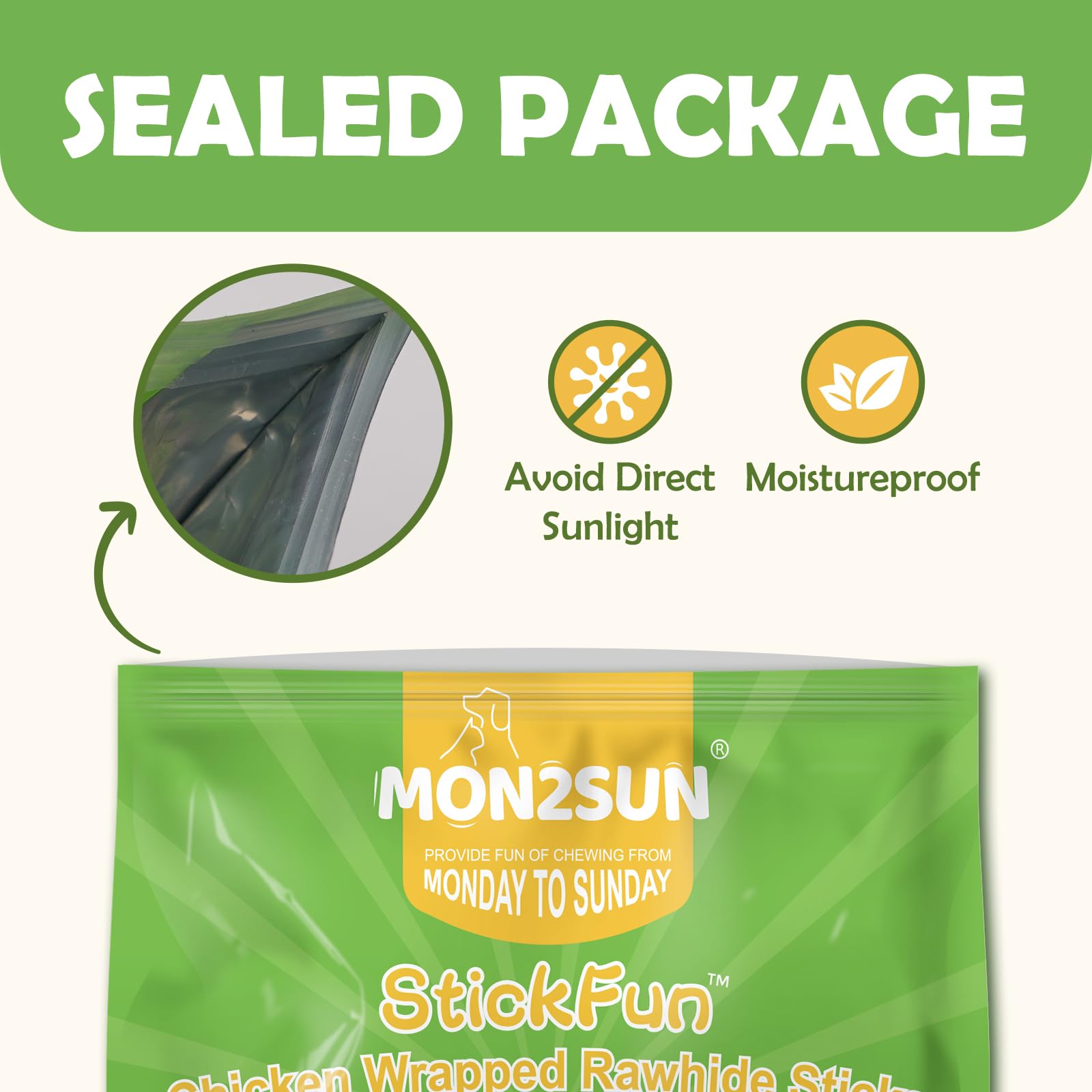 MON2SUN Paquete de 75 unidades, fácil de reabastecer para el hogar