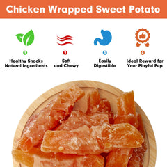 MON2SUN Snack pollo envuelto batata dulce para paseos y viajes.