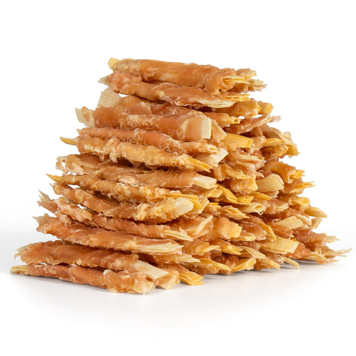 MON2SUN snacks sin cueros: bacalao envuelto en pollo, 4 pulgadas, ideales para recompensas de entrenamiento.